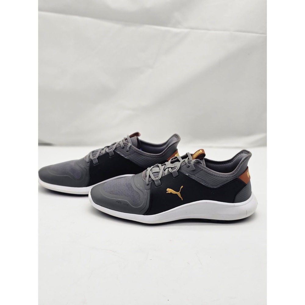 Puma Ignite Fasten8 Golf Shoes Mens 9.5 Grey Black 193000-01 Spikeless - Picture 7 of 13